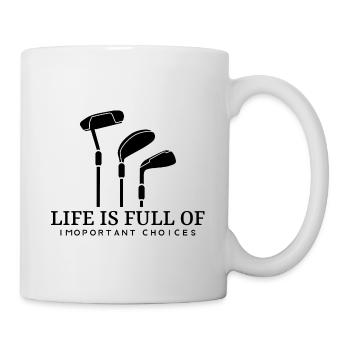 Golf Golfer Golfspieler Golfschläger Spruch Golfen - Tasse - Weiß - Rechts