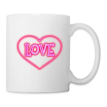 Neon Love Heart - Mug - white - Right