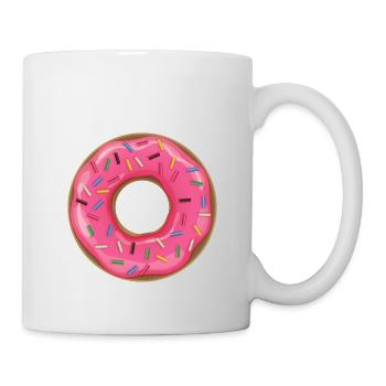DONUT tshirt humor gift idea - Mug - white - Right