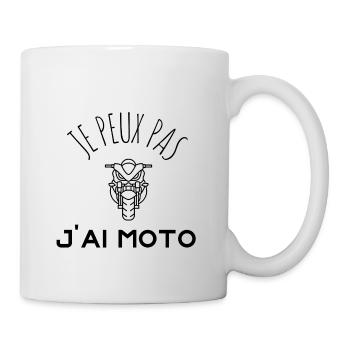 JE PEUX PAS JAI MOTO idée cadeau et tshirt - Mug blanc - blanc - Droite