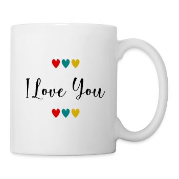 I LOVE YOU. - Mug - white - Right