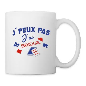 Je peux pas j´ai Bridge Bridgeur carte cadeau - Mug blanc - blanc - Droite