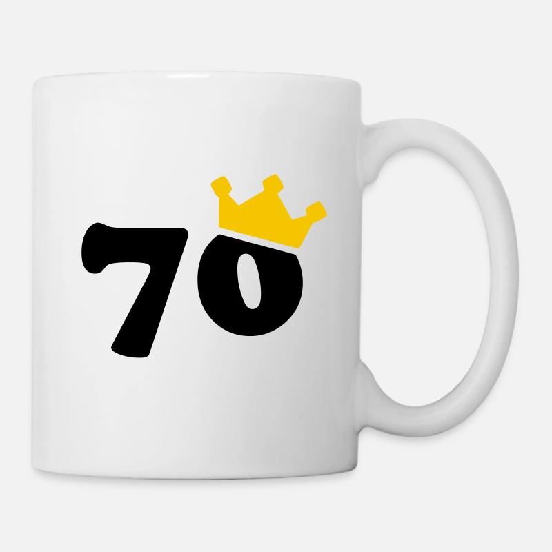 70 couronne 70 anniversaire 70 ans - Mug blanc - blanc
