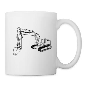 Excavator Silhouette Gift Excavator Driver - Mug - white - Right