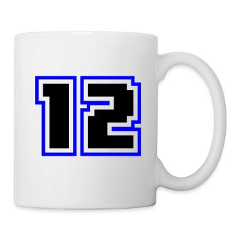 12 symbole de nombre - Mug blanc - blanc - Droite