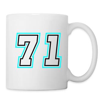 71 symbole de nombre - Mug blanc - blanc - Droite