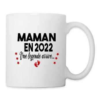 Maman en 2022 Une légende cadeau future mère - Mug blanc - blanc - Droite
