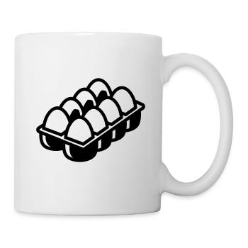 Eier symbol - Tasse - Weiß - Rechts