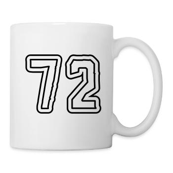 72 Zahl Symbol - Tasse - Weiß - Rechts