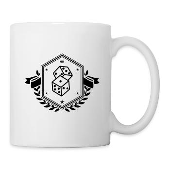 Symbole de dés - Mug blanc - blanc - Droite