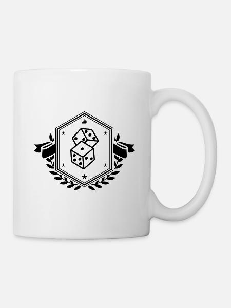 Würfel Symbol - Tasse - Weiß