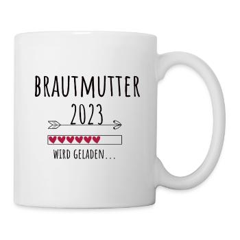 Brautmutter 2023 Ankündigung Hochzeit Verlobung - Tasse - Weiß - Rechts
