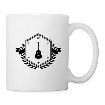 Gitarre Akustik wappen - Tasse - Weiß - Rechts