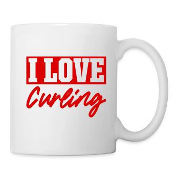 I love curling - Mug - white - Right