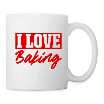 I love baking - Mug - white - Right