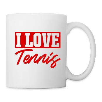 Ich liebe Tennis - Tasse - Weiß - Rechts