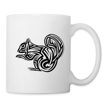 Eichhörnchen Tribal Tattoo - Tasse - Weiß - Rechts