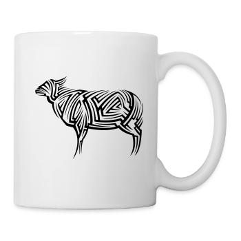 Schaf Tribal Tattoo - Tasse - Weiß - Rechts
