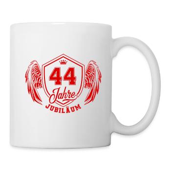 44 Zahl Wappen - Tasse - Weiß - Rechts