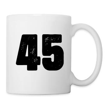 45 Zahl Trikot - Tasse - Weiß - Rechts