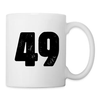 49 Zahl Trikot - Tasse - Weiß - Rechts