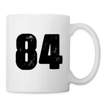 84 Zahl Trikot - Tasse - Weiß - Rechts