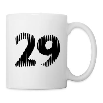 29 Zahl Trikot - Tasse - Weiß - Rechts