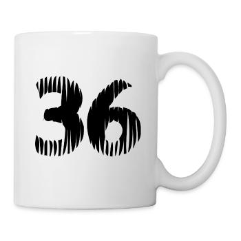 36 Number jersey - Mug - white - Right