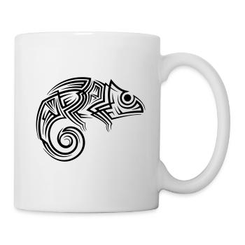 Chamäleon Tribal Tattoo - Tasse - Weiß - Rechts