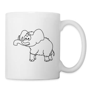 Mammoth Comic Animal - Mug blanc - blanc - Droite