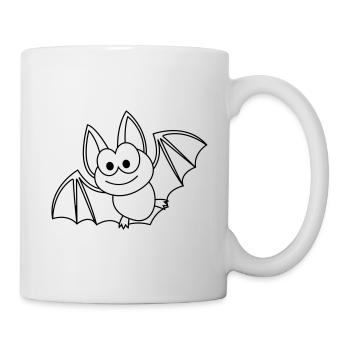 Fledermaus Comic Tier - Tasse - Weiß - Rechts