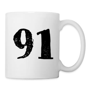 Maillot à 91 numéros - Mug blanc - blanc - Droite