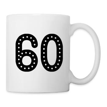 60 YEARS. 60th ANNIVERSARY. ANNIVERSARY 60 YEARS. 60 - Mug - white - Right
