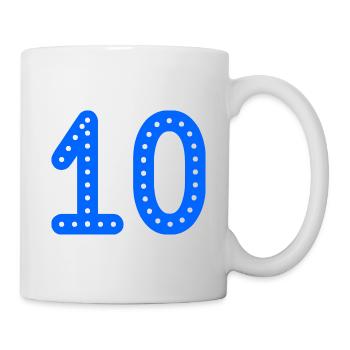 10 YEARS. 10th ANNIVERSARY. ANNIVERSARY 10 YEARS. 10 - Mug - white - Right