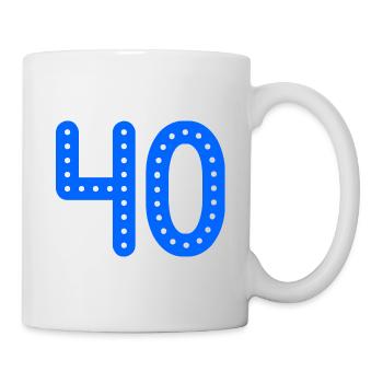 40 JAHRE. 40-jähriges JUBILÄUM. JUBILÄUM 40 JAHRE. 40 - Tasse - Weiß - Rechts
