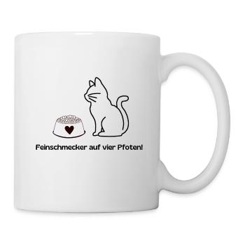 Feinschmecker auf vier Pfoten! - Tasse - Weiß - Rechts