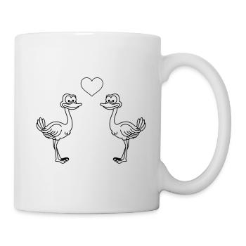 Strauss Comic Couple Love - Mug - white - Right