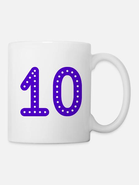 10 JAHRE. 10-JÄHRIGES JUBILÄUM. GEBURTSTAG 10 JAHRE. 10 - Tasse - Weiß