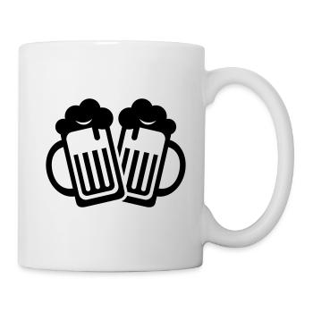 Bierglas Symbol - Tasse - Weiß - Rechts