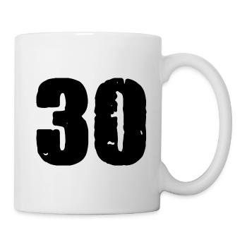 Maillot à 30 chiffres - Mug blanc - blanc - Droite