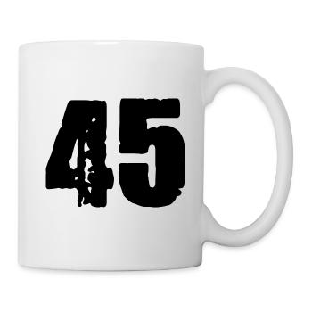 45 Zahl Trikot - Tasse - Weiß - Rechts
