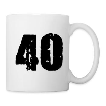 Maillot à 40 numéros - Mug blanc - blanc - Droite