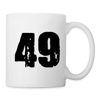 49 Zahl Trikot - Tasse - Weiß - Rechts