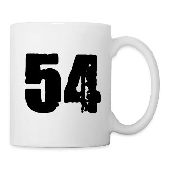 Maillot à 54 numéros - Mug blanc - blanc - Droite