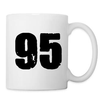 Maillot à 95 numéros - Mug blanc - blanc - Droite