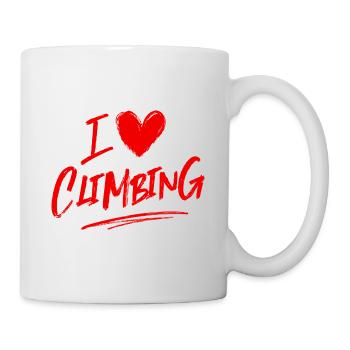 Ich liebe Klettern - Tasse - Weiß - Rechts