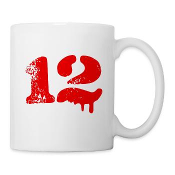 12 Zahl Symbol - Tasse - Weiß - Rechts