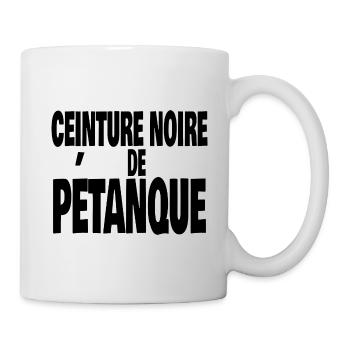 ceinture noire de pétanque - Mug blanc - blanc - Droite