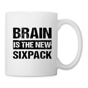 Brain est le nouveau sixpack Smart Schlau Clever Humor - Mug blanc - blanc - Droite