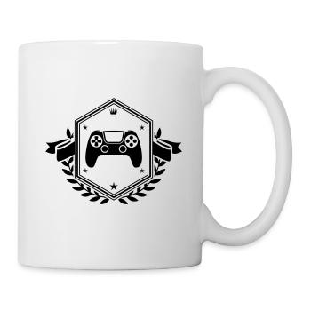 Manette de crête de jeu - Mug blanc - blanc - Droite